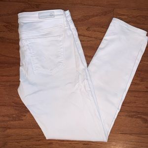 AG straight leg white jeans